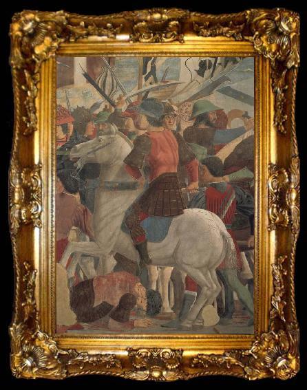 framed  Piero della Francesca The battle between Heraklius and Chosroes, ta009-2